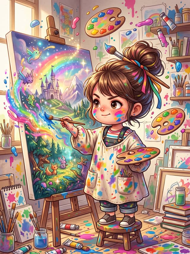 卡哇伊咖啡店女孩