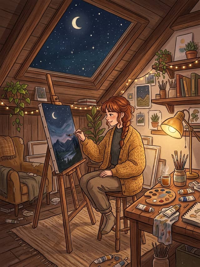 耳机与黑胶唱片