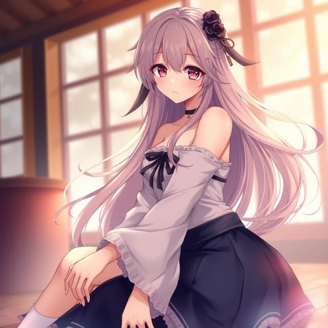 Kimono Waifu Character