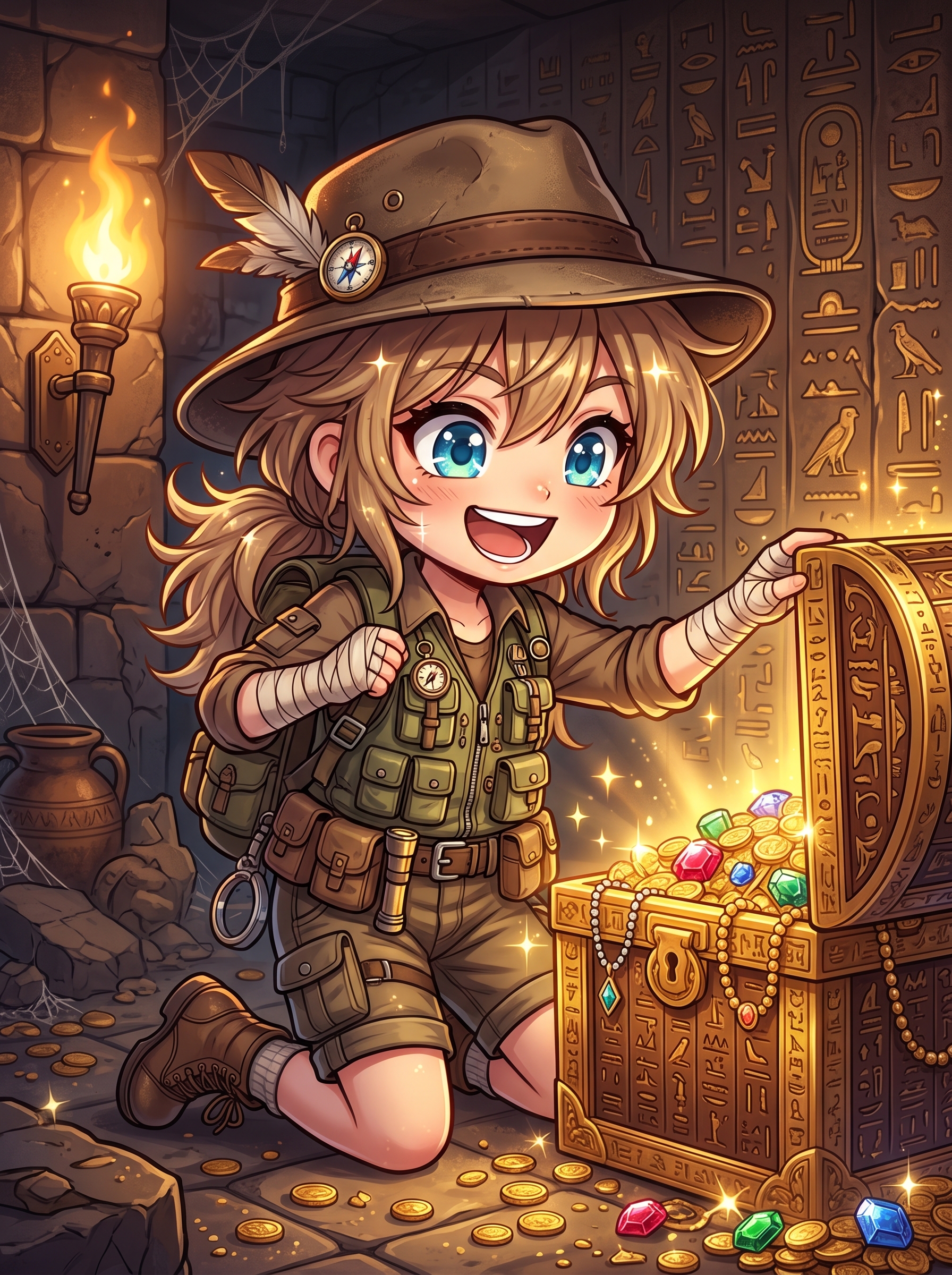 Chibi girl art generated with GirlGenerator.app