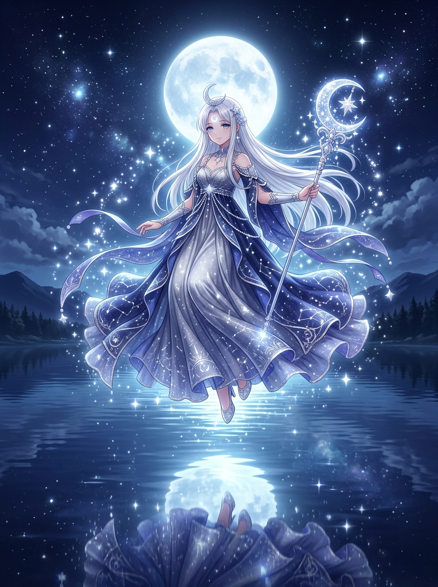 Magical girl art generated with GirlGenerator.app